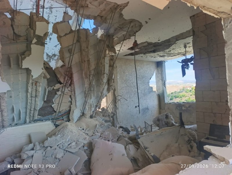 غارة إسرائيلية تستهدف مبنى في بلدة قبريخا بمرجعيون جنوب لبنان